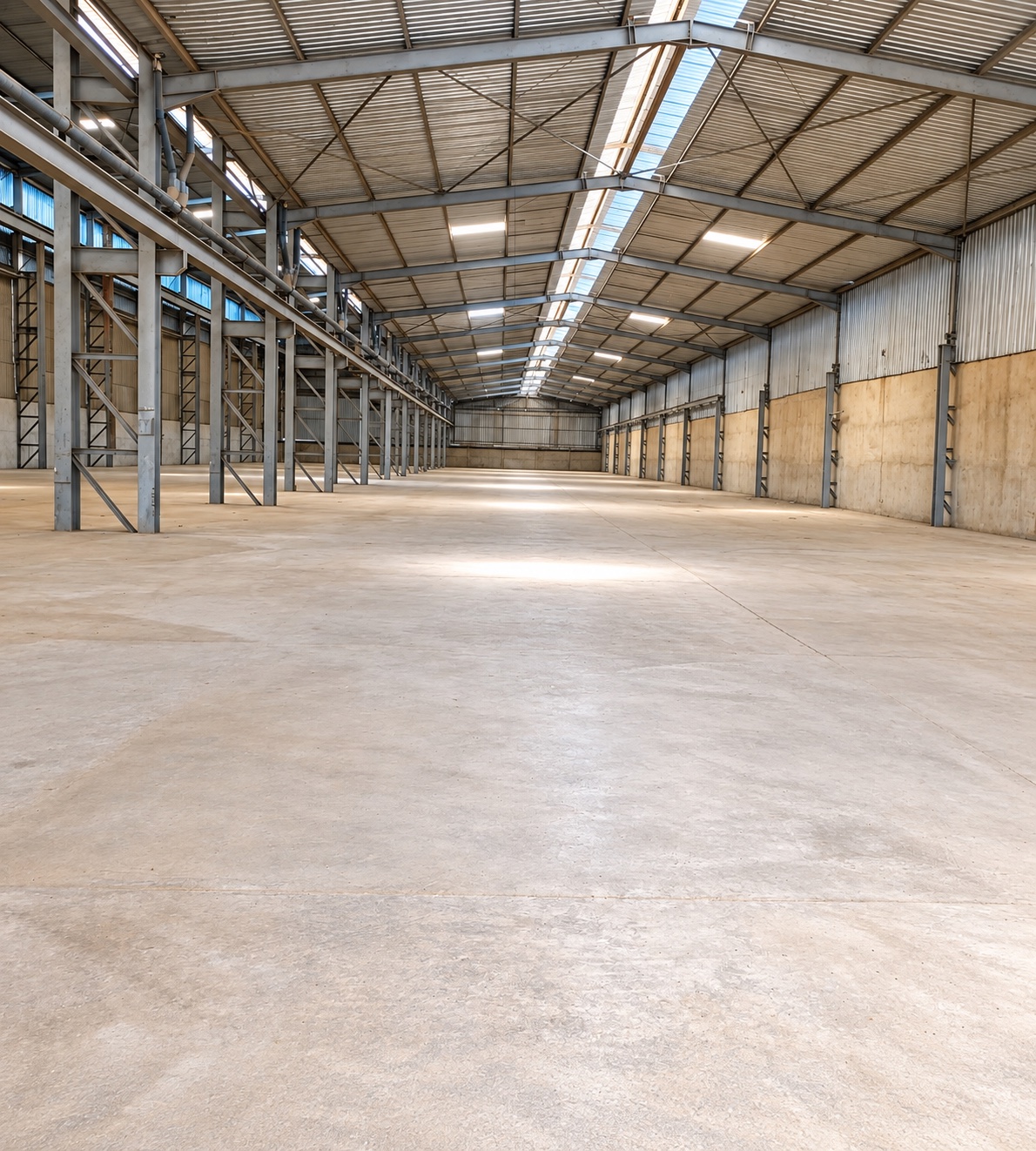Grande allée intérieure du hangar de Mbao